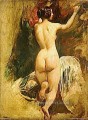 Mujer desnuda detrás del cuerpo femenino William Etty